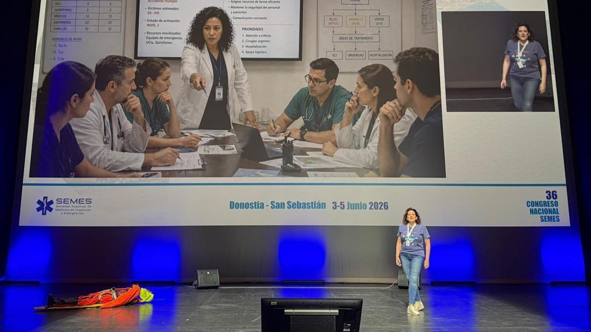 La coordinadora del proyecto, Amaia Ibarra, durante la presentación del plan.
