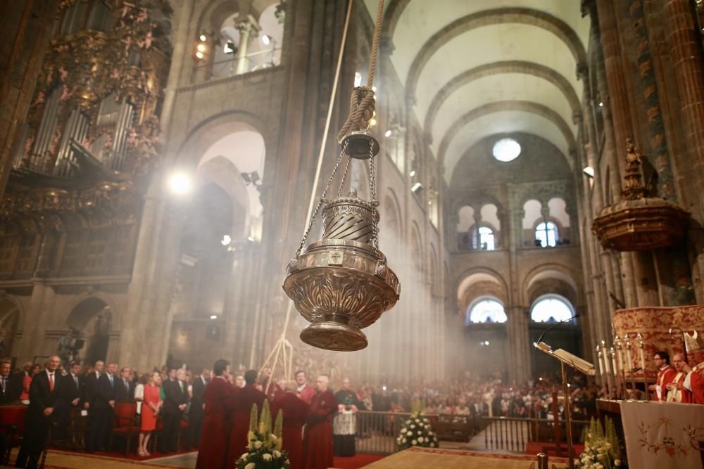 El botafumeiro en la catedral de Santiago.