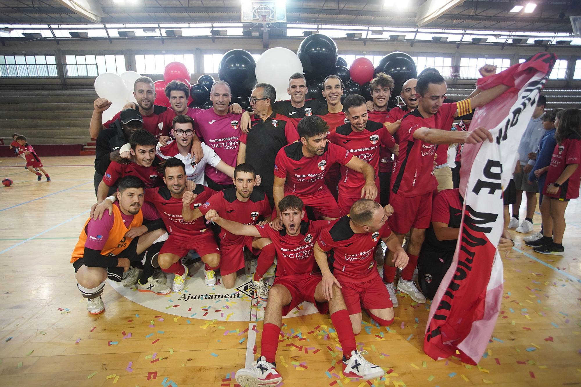 Les millors imatges de l'ascens del Girona Escola de Futbol Sala