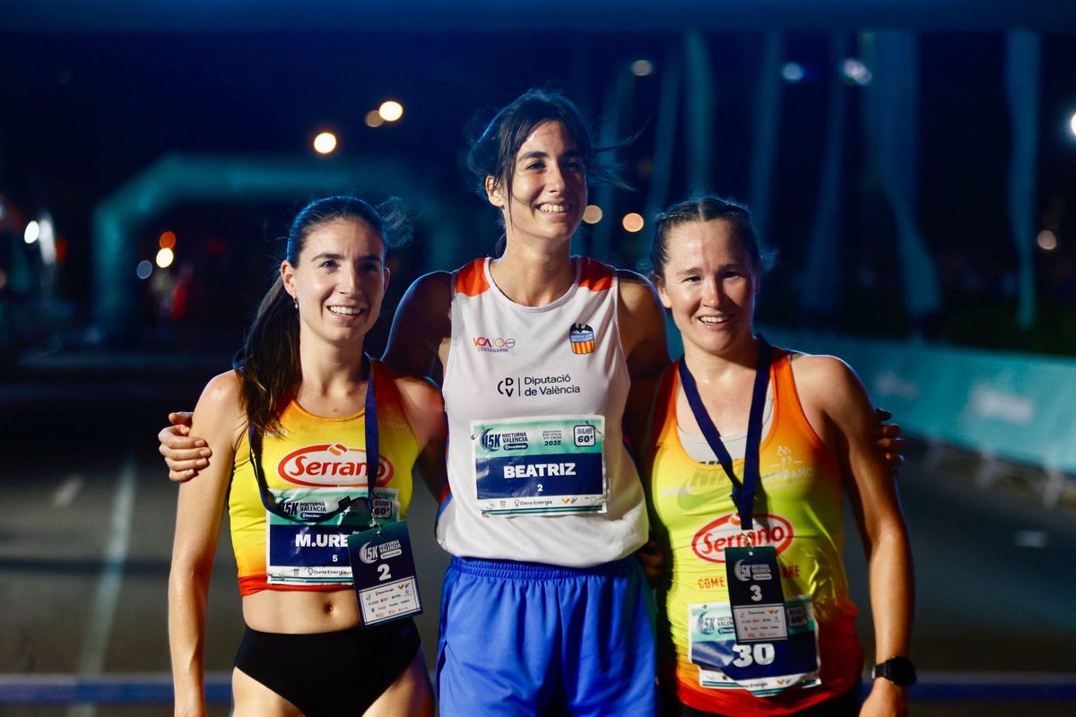 El podio femenino