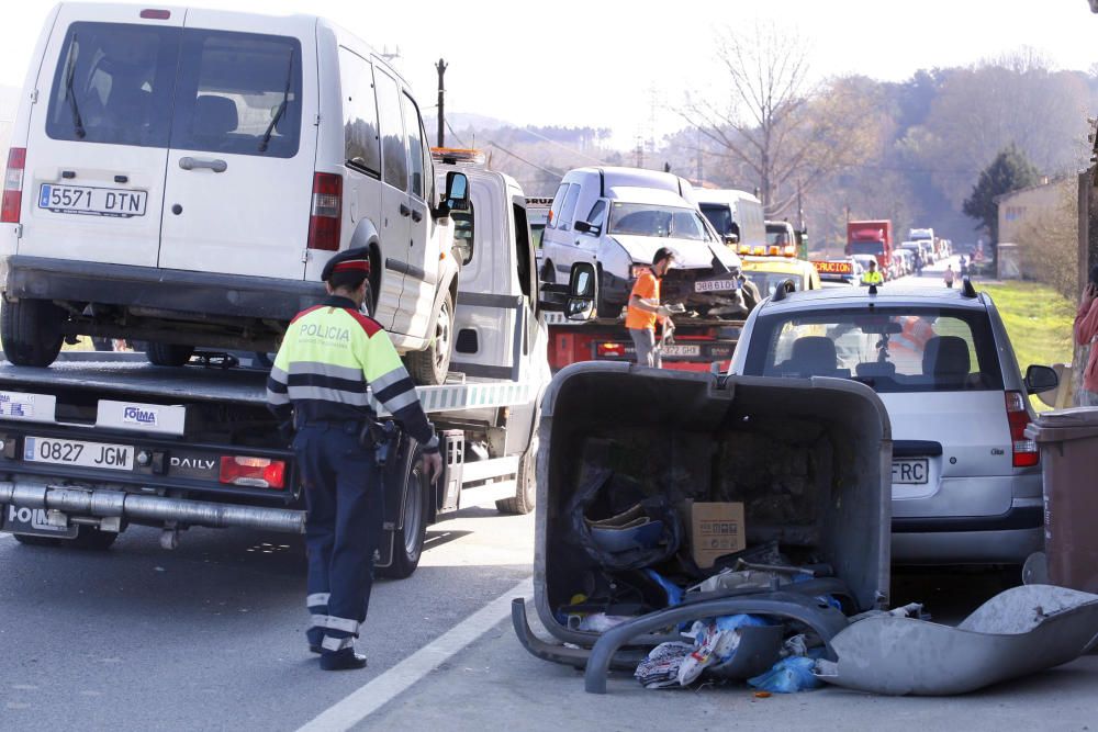 Accident de trànsit a la N-141 a Bescanó