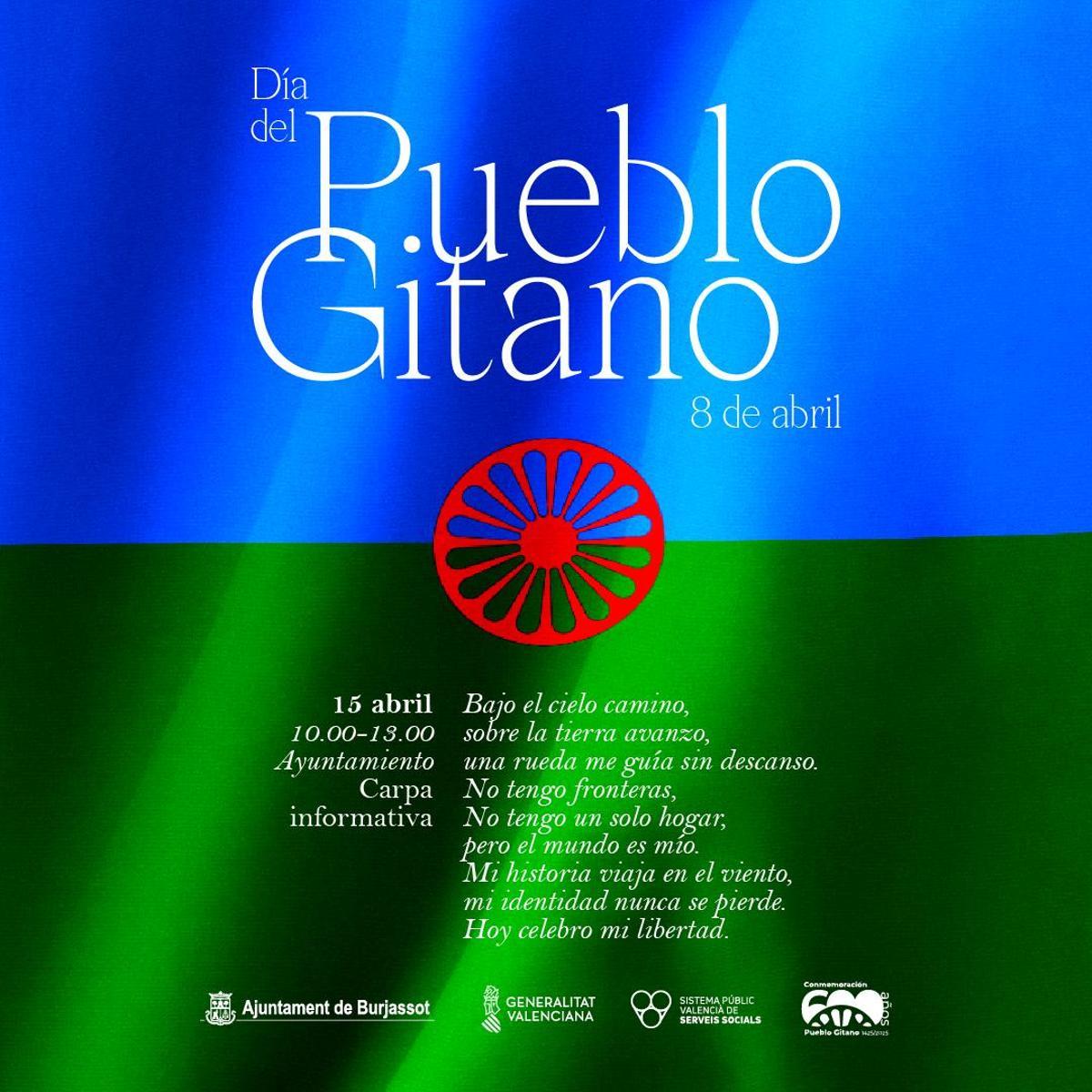 Cartel para anunciar las actividades con motivo del Día del Pueblo Gitano.