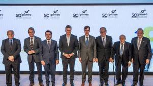 Pimec celebra mig segle amb els expresidents de  la Generalitat