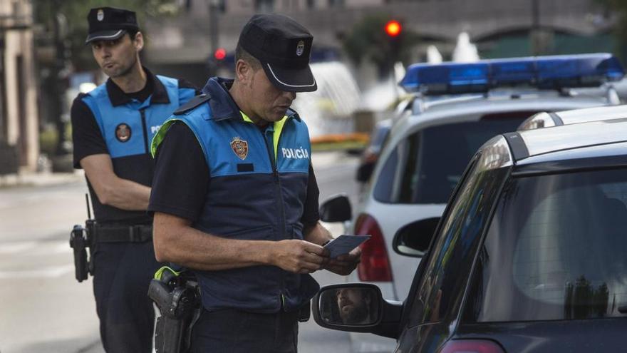 Un control de alcoholemia de la Policía Local.