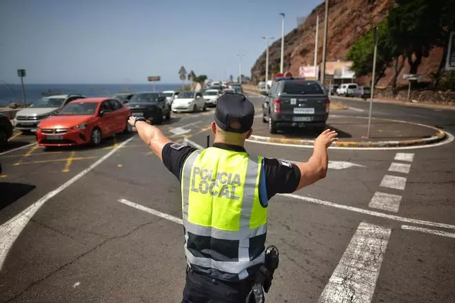 Atasco para llegar a Las Teresitas