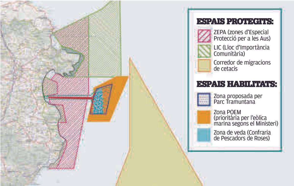 Mapa d'ubicació del Parc Tramuntana fora de les zones protegides