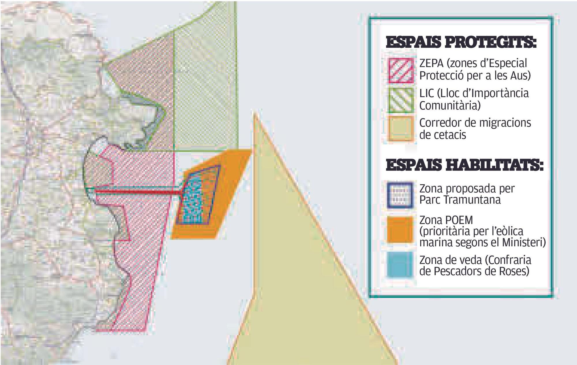 Mapa d&#039;ubicació del Parc Tramuntana fora de les zones protegides