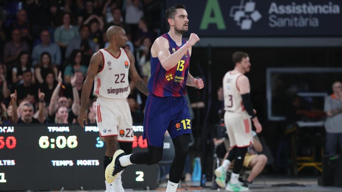 Tomas Satoransky, en el partido de Euroliga ante el Bayern