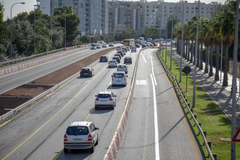 Mueven los otros carriles de la autopista al aeropuerto de Palma