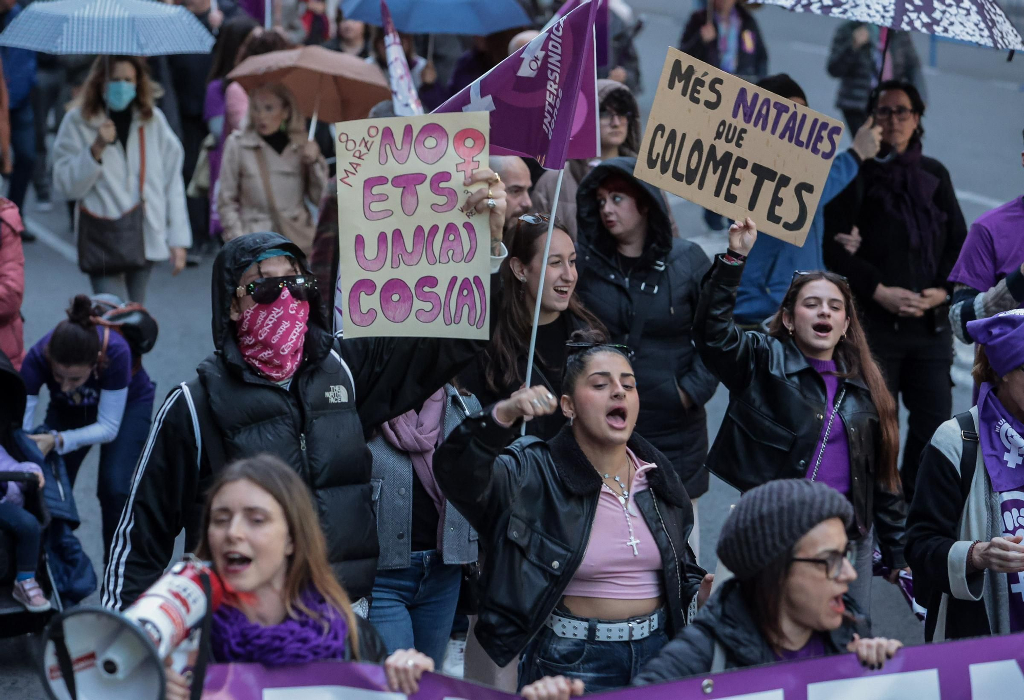 Marcha 8M en Alicante, día de la Mujer