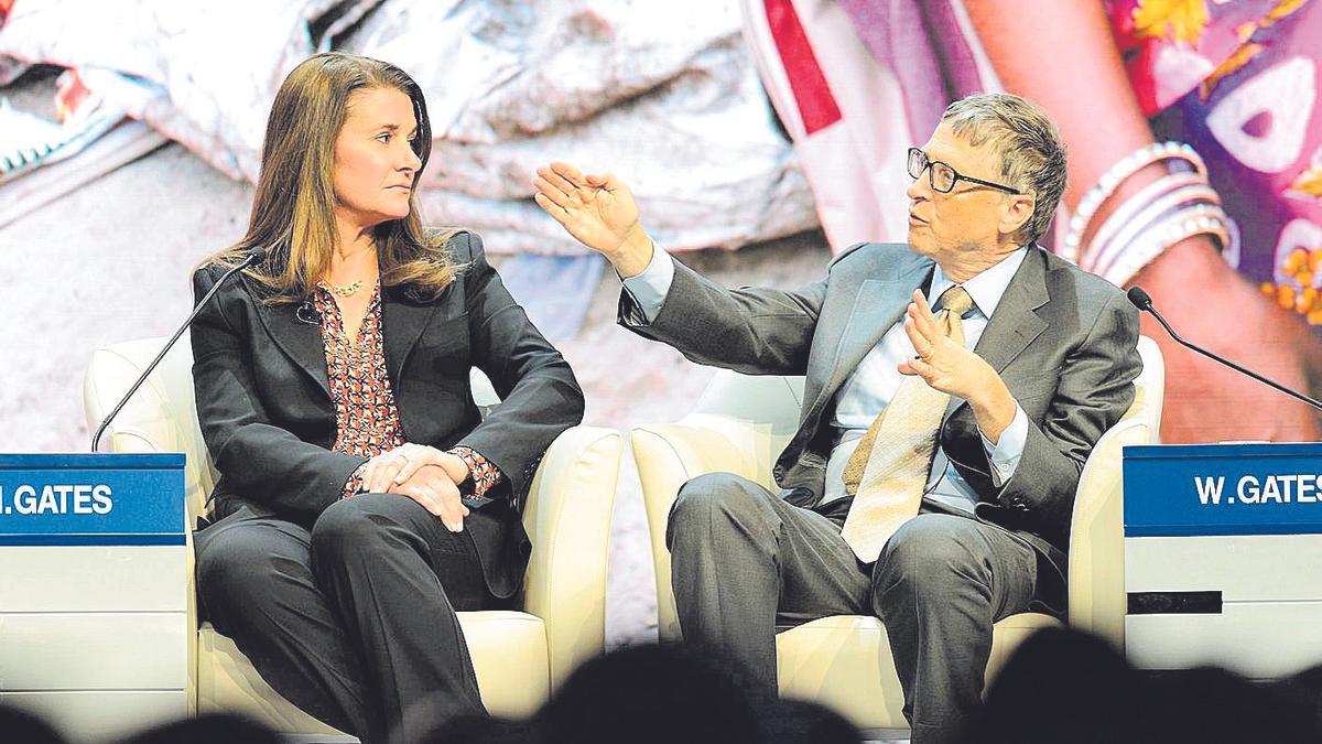 Bill y Melinda Gates en un acto de su fundación