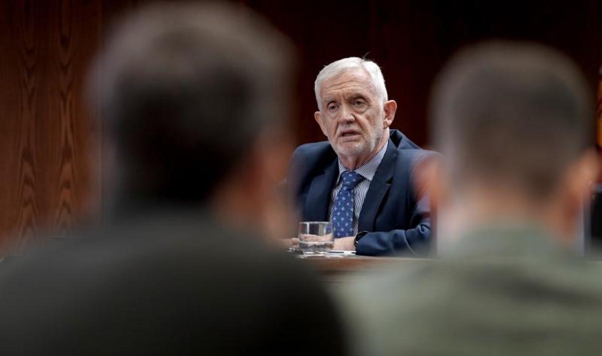 El teniente general Manuel Llamas, DAO de la Guardia Civil, este viernes en el Senado.