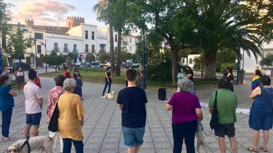 Concentración contra la violencia machista celebrada el 22 de julio en Zafra