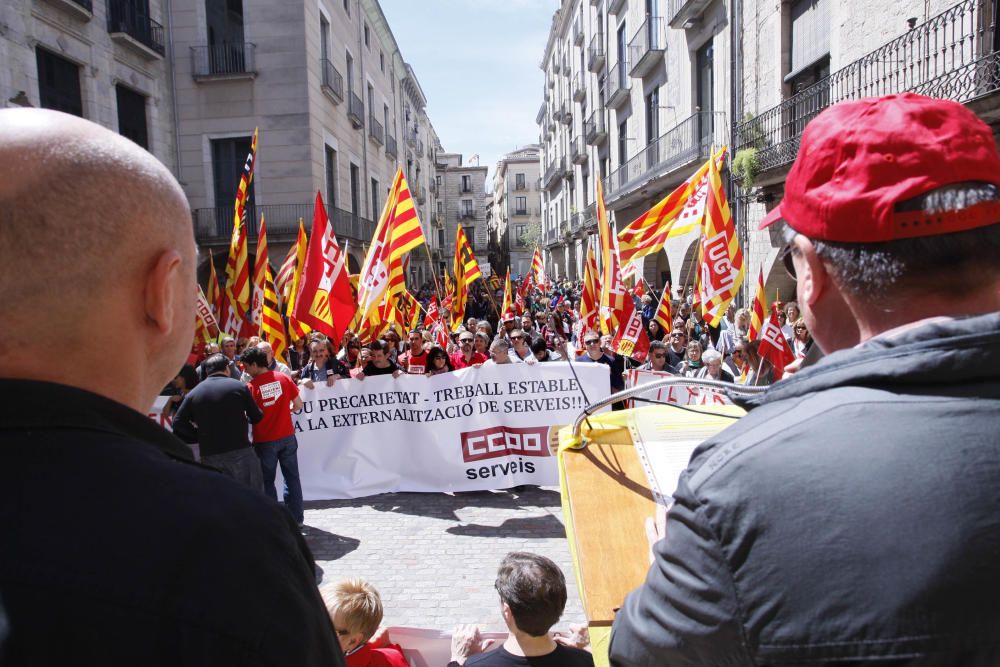 Manifestació del primer de maig a Girona