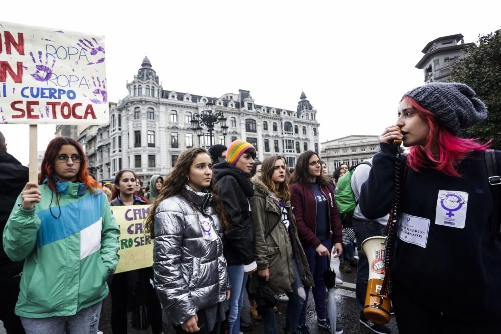 Actos de protesta en Oviedo contra la violencia machista