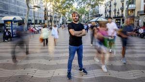 Quim Masferrer en la Rambla.