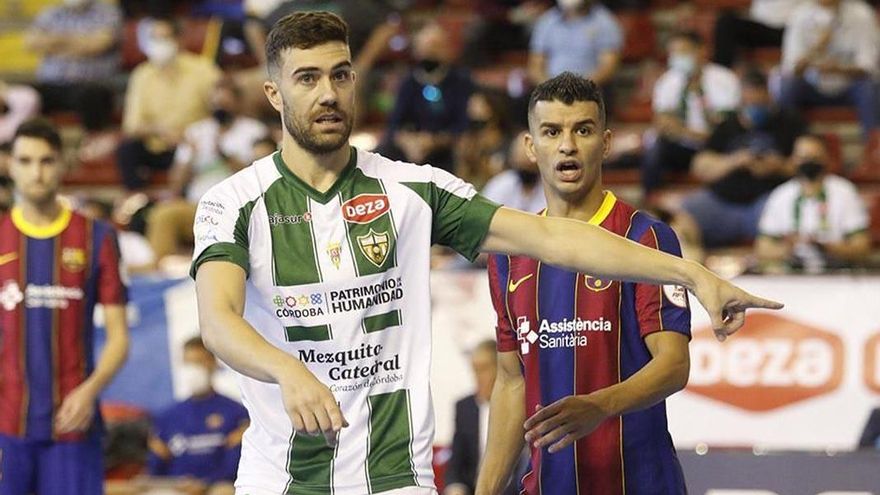 Alberto Saura, en el partido disputado en Vista Alegre entre el Córdoba Futsal y el Barcelona.