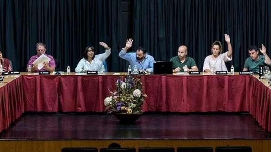 Votación histórica en el pleno extraordinario de ayer: PSOE, PP e IxG, juntos. // D.P.