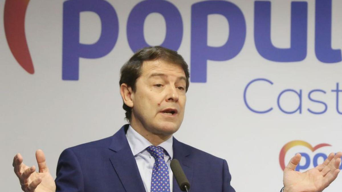 El presidente del PP y candidato a la Presidencia de la Junta, Alfonso Fernández Mañueco.