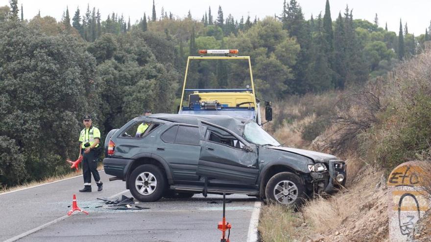 Dos heridos en una salida de vía en la carretera de Santo Domingo