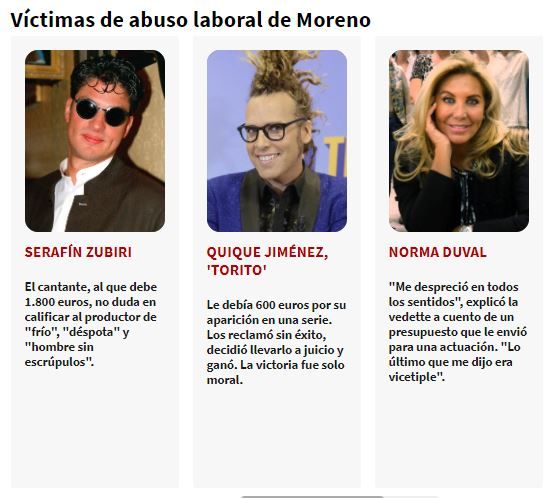 Víctimas de abuso laboral de Moreno