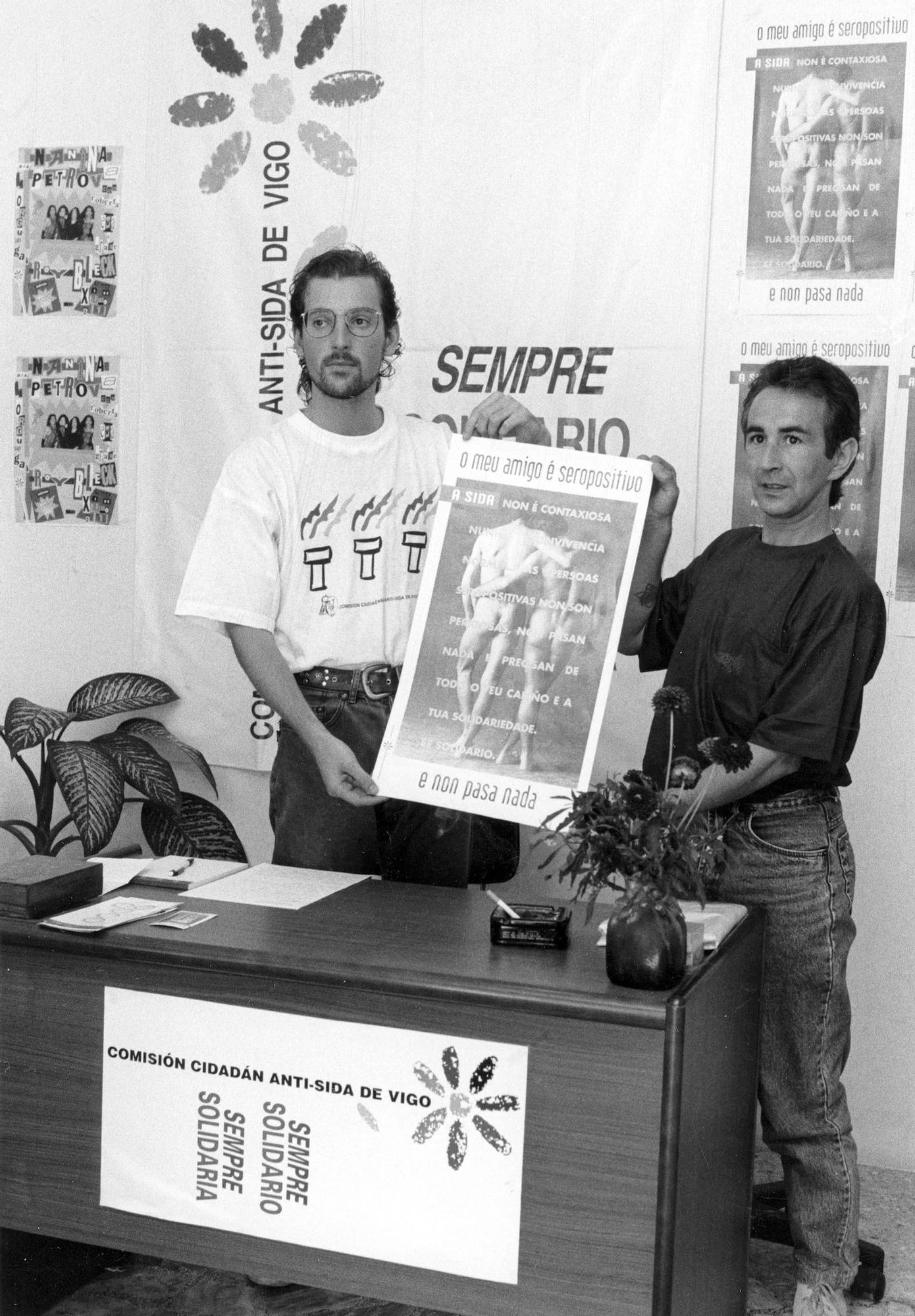 Campaña de tolerancia al seropositivo a cargo de la Comisión Ciudadana anti-sida de Vigo