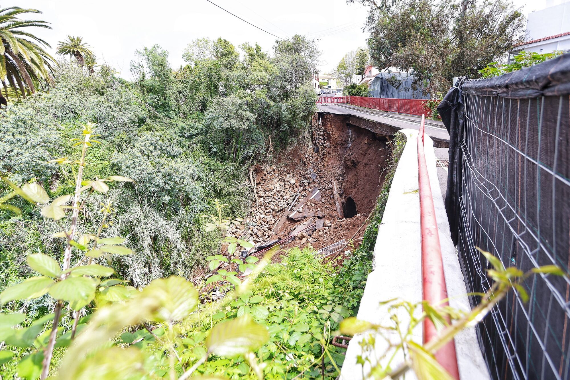 Derrumbe de un puente en Tacoronte