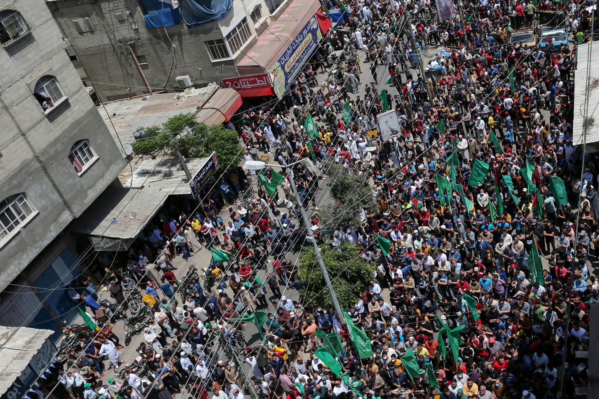 Seguidores de Hamas celebran la tregua con Israel