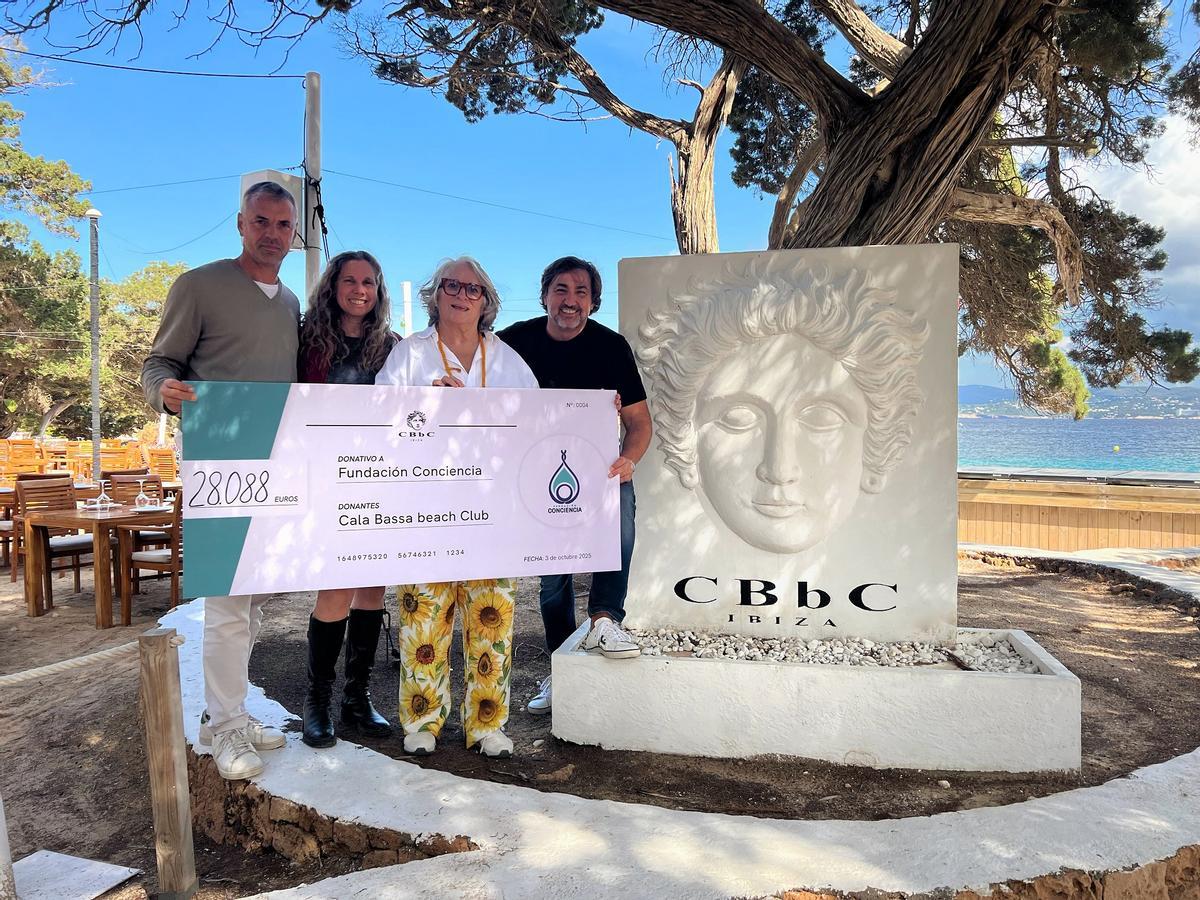Entrega del cheque a Fundación Conciencia