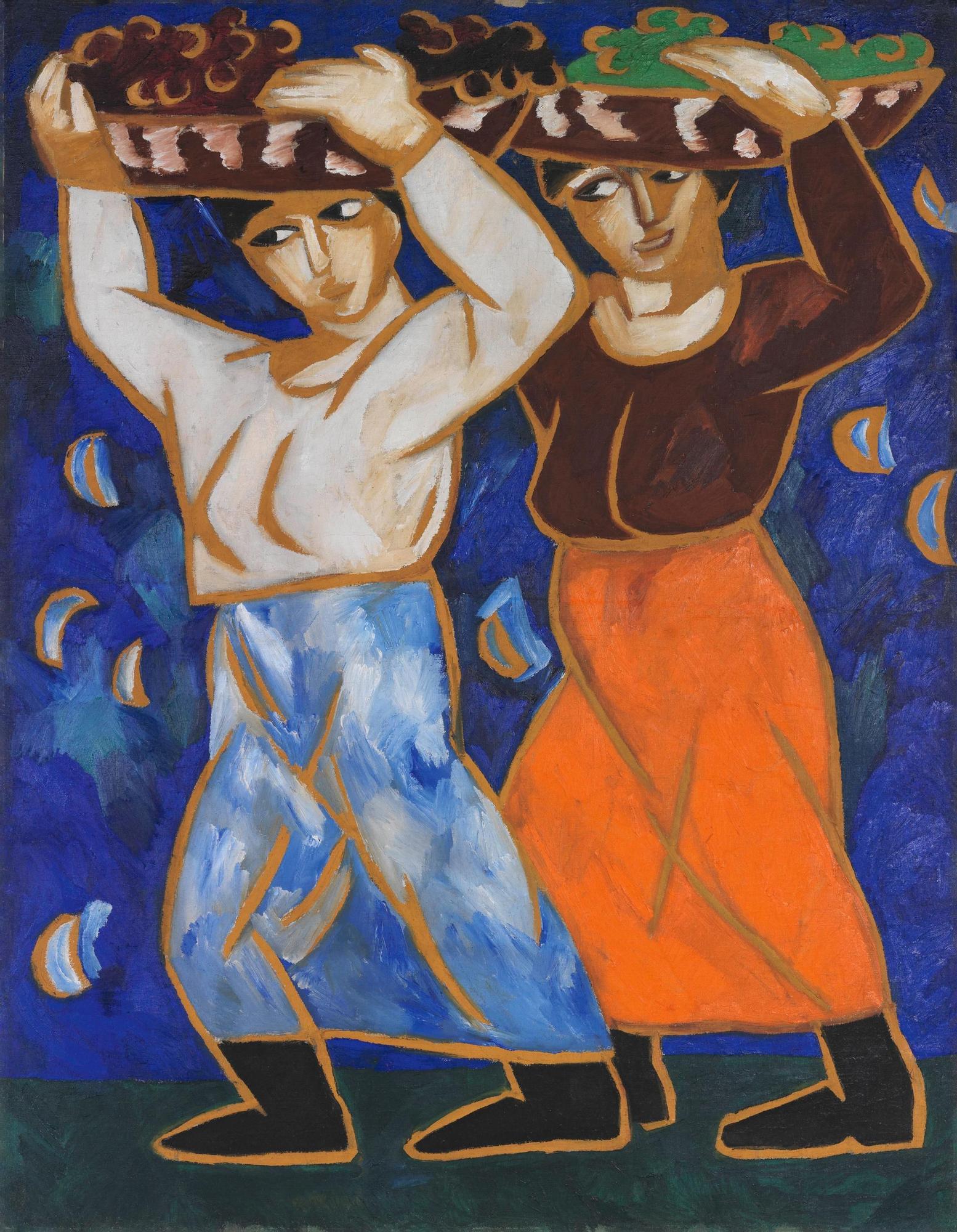 "Las porteadoras", Natalia Goncharova (1911)