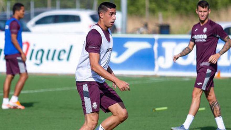 Funes Mori durante el entrenamiento.