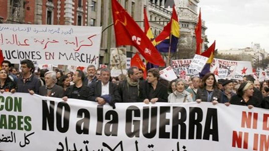 En la imagen, la cabecera de la marcha en Madrid.