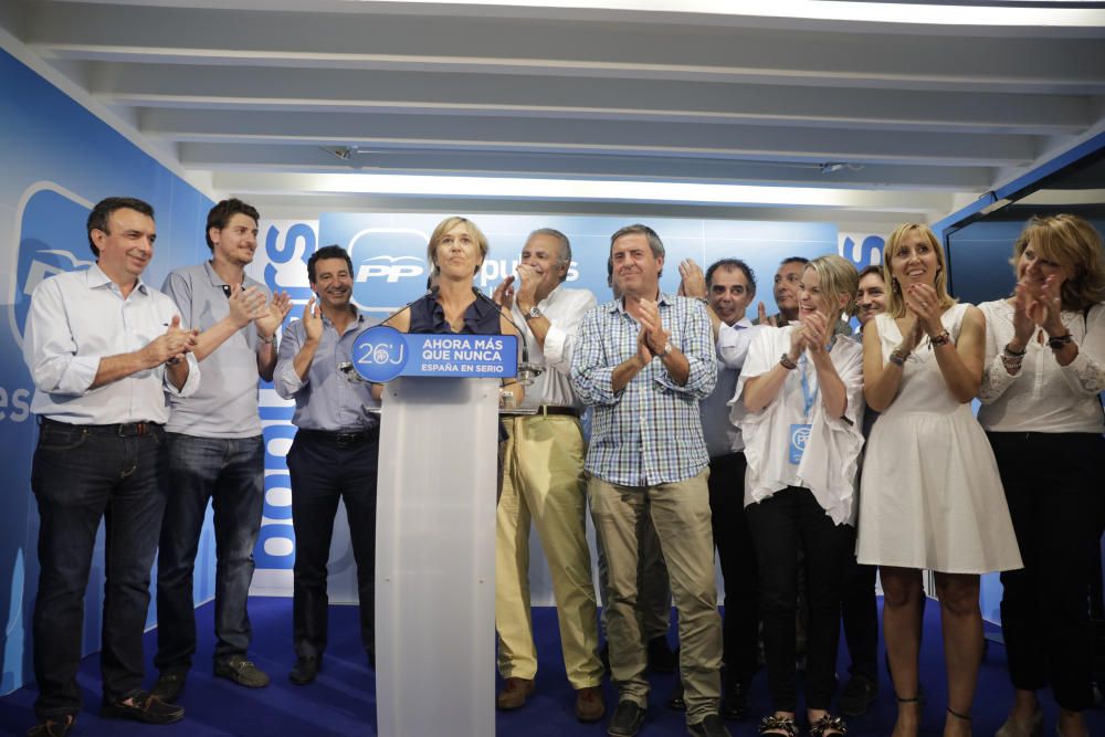 Recuento electoral en la sede del PP balear