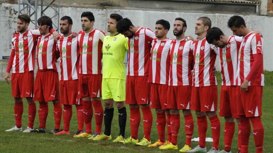 El equipo inicial del Zamora CF en el partido del pasado domingo en Ciudad Rodrigo.