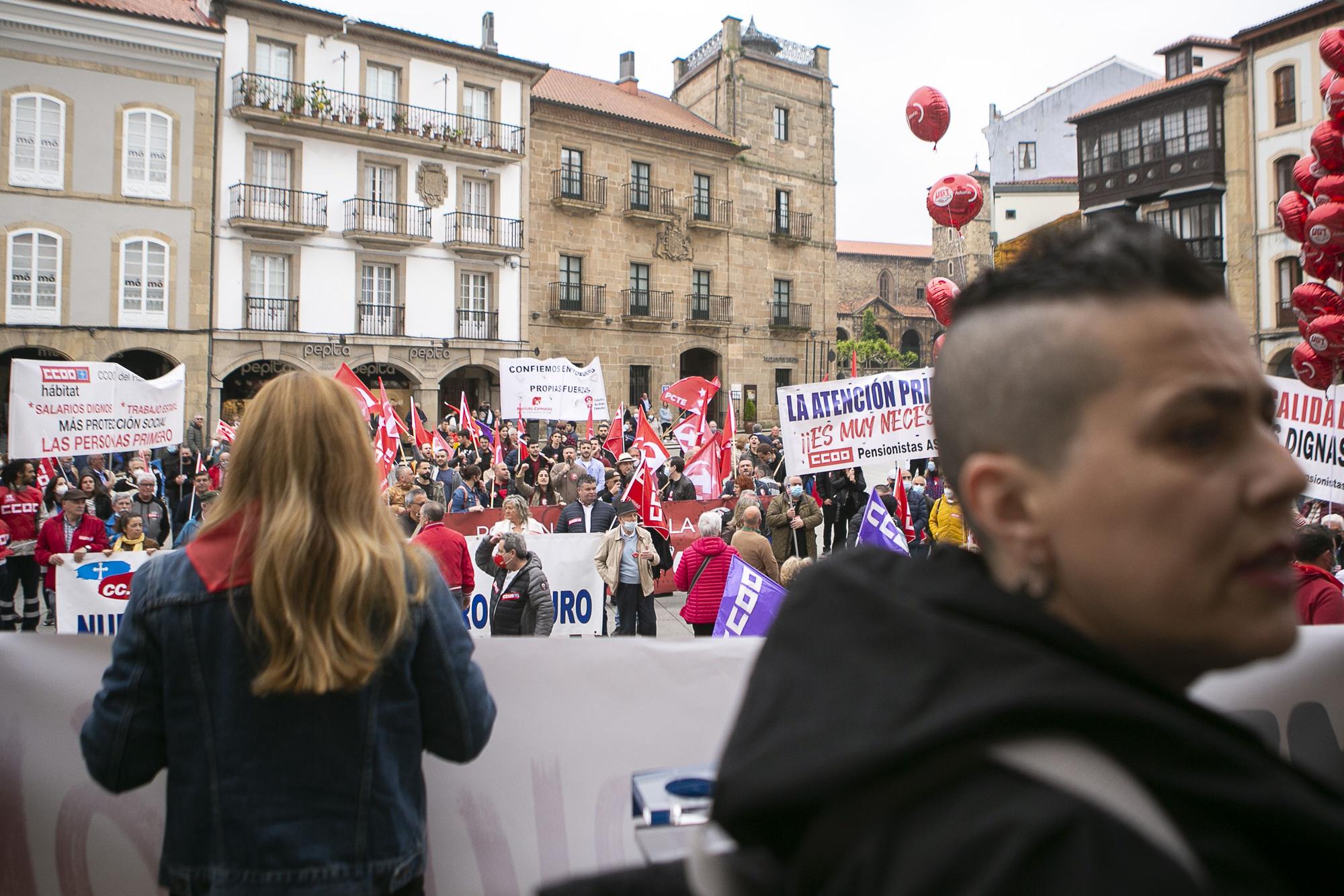 La manifestación del Primero de Mayo en Avilés