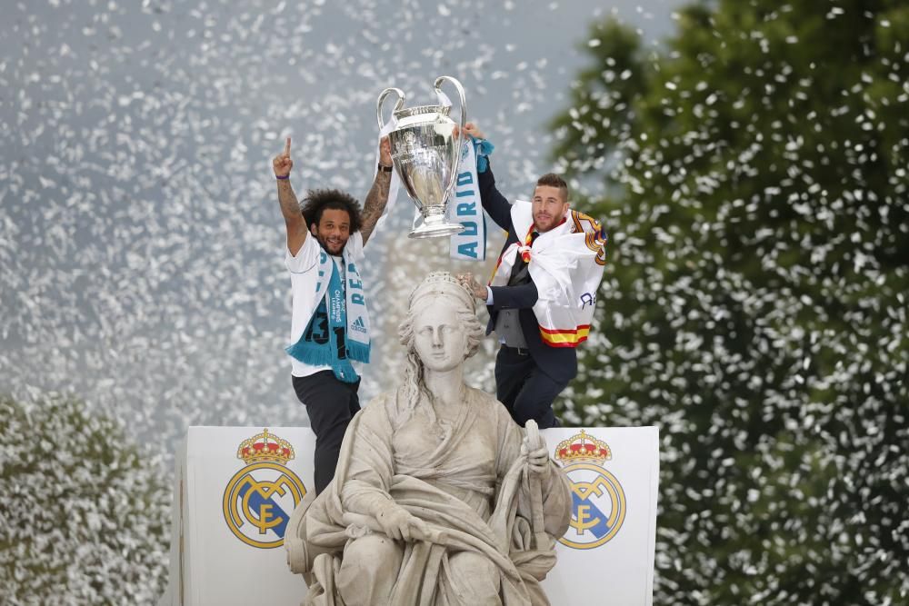 Las celebraciones del Real Madrid tras ganar su decimotercera Copa de Europa