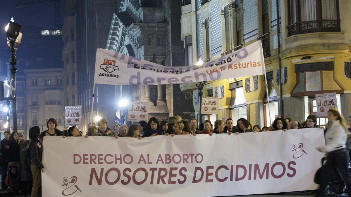 Protesta a favor del aborto.