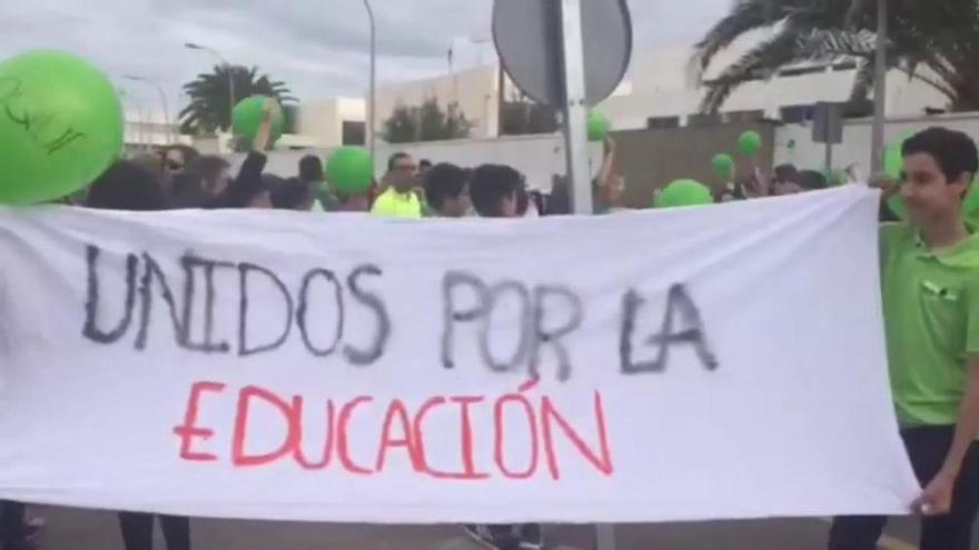 Protesta de los alumnos del IES Zonzamas