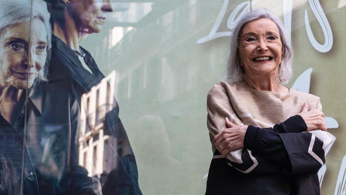 Núria Espert durante la presentación de 'La isla del aire' en Barcelona.
