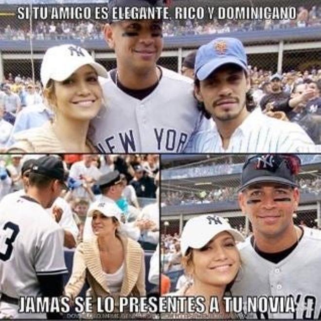 Meme de Jennifer Lopez, Alex Rodriguez y Marc Anthony