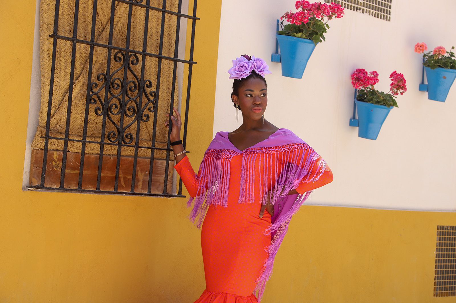 Trajes de gitana en El Arenal el viernes de feria