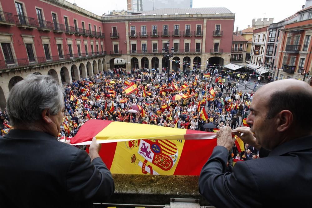 Manifestación en Gijón por la unidad de España