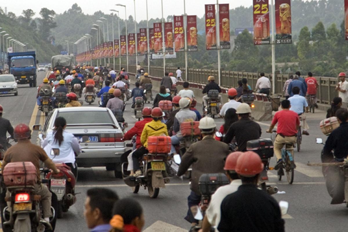 Tráfico de motocicletas en China
