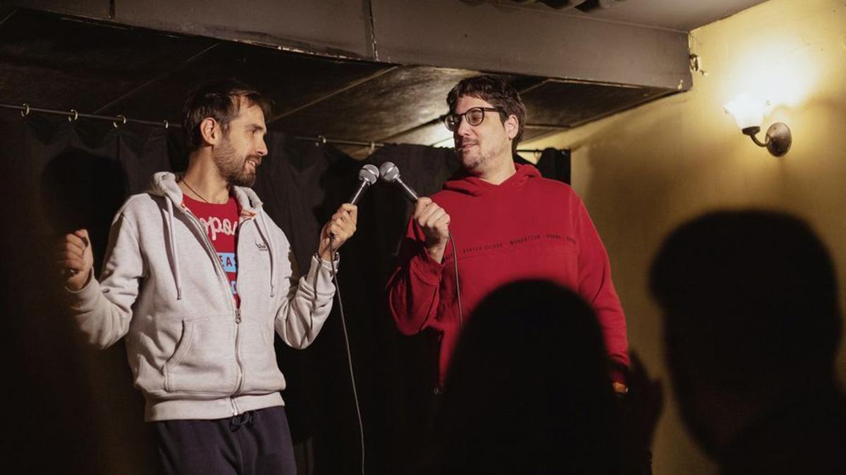 Albert Floyd y Tomàs Fuentes en los ‘Bumping Mics’ de Comedy Gold.