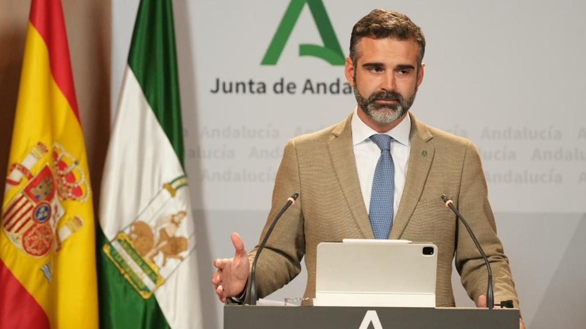 El portavoz del Gobierno andaluz, Ramón Fernández-Pacheco, en San Telmo.