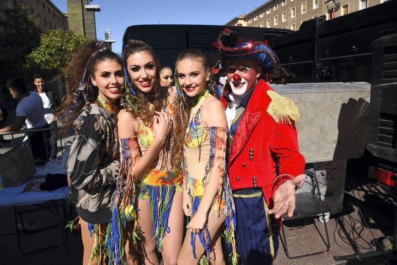 Circo italiano en la Plaza del Pilar