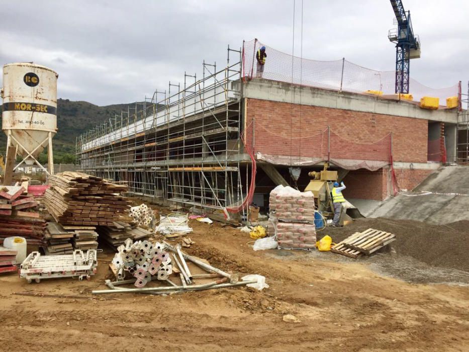 Les obres a l''escola Montserrat Vayreda