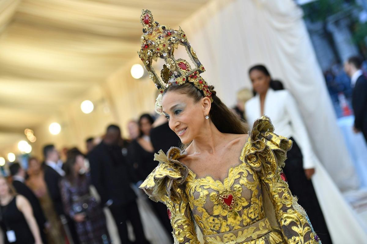 Sarah Jessica Parker arrives for the 2018 Met Gala on May 7, 2018, at the Metropolitan Museum of Art in New York.