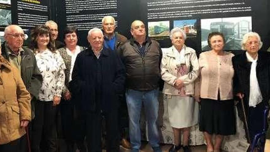 El homenaje de ayer en la casa de acogida de la familia ferroviaria de Tamón.