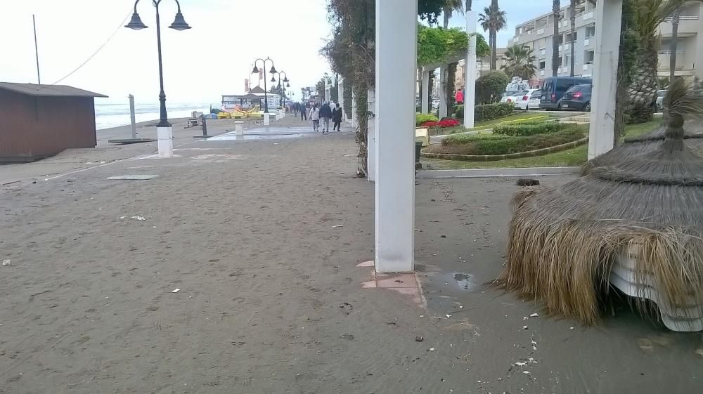 Daños en La Carihuela (Torremolinos)